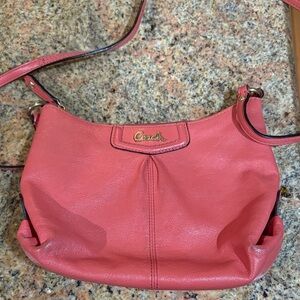 Coach Coral Leather Shoulder Bag